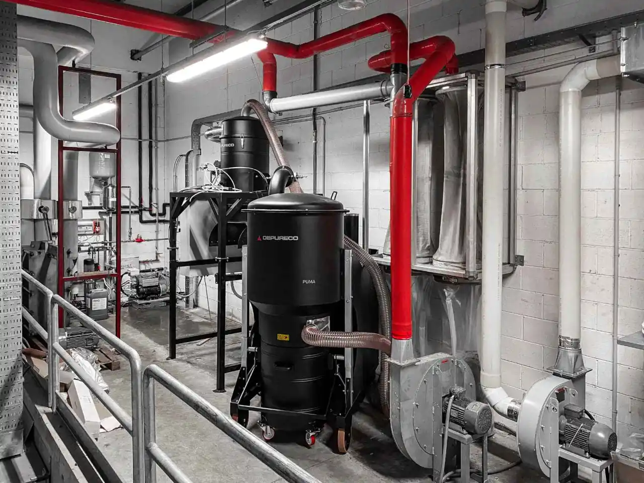 Eksempel på installation af centralt støvsugeranlæg