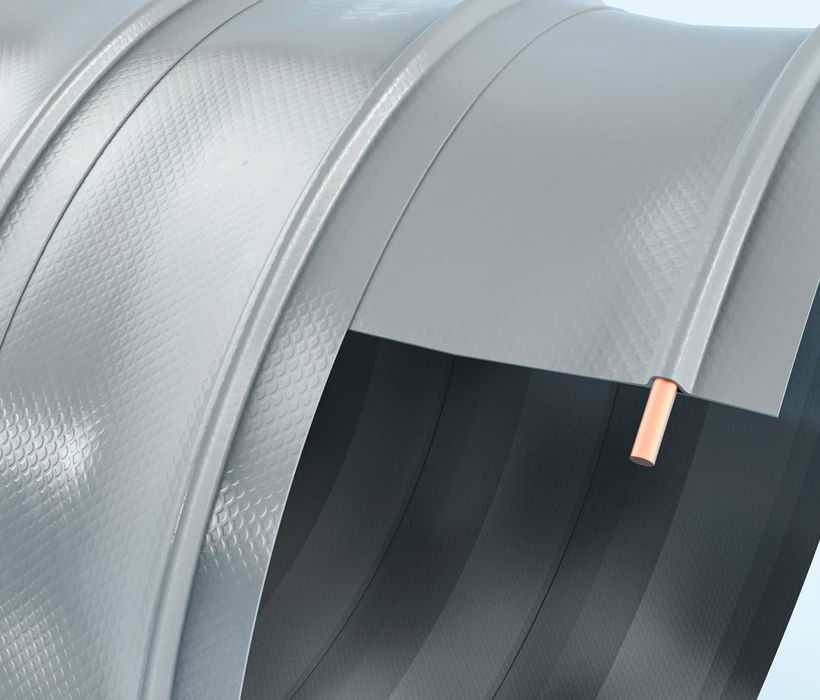 PROTAPE folieslange set udefra med karakteristisk tynd spiralprofil