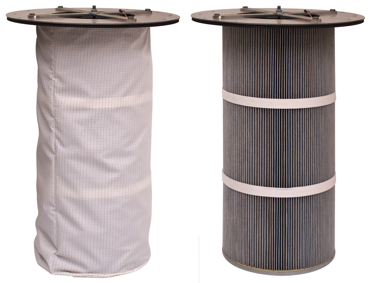 Ledende aluminiseret spunbond reverse purge-patrone