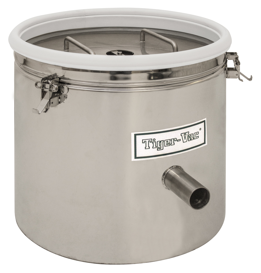 Forseglet engangsbeholder i SS 304 &mdash; 12L, 20L og 40L